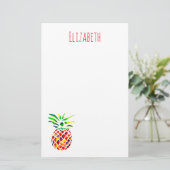 Funky ananas coole kunst briefpapier (Staand voorkant)