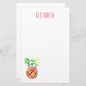 Funky ananas coole kunst briefpapier (Voorkant / Achterkant)