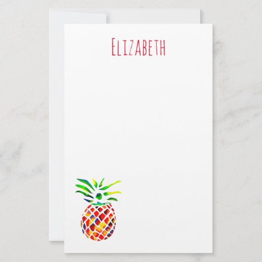Funky ananas coole kunst briefpapier (Voorkant)