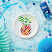 Funky ananas coole kunst papieren bordje (Feest)