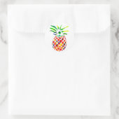 Funky ananas coole kunst ronde sticker (Tas)