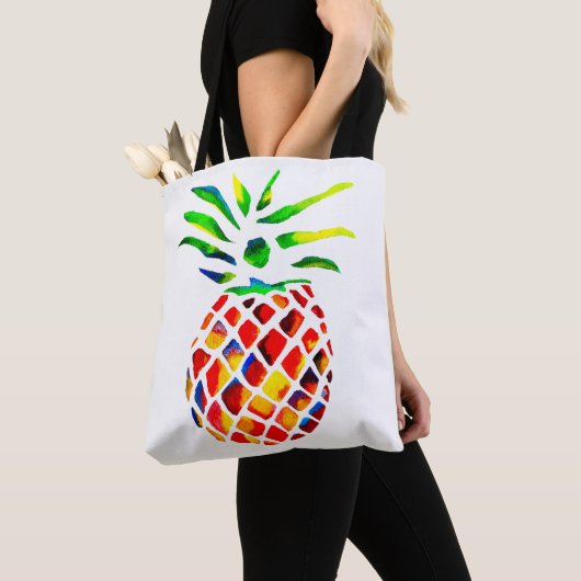 Funky ananas coole kunst tote bag (Dichtbij)