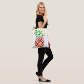 Funky ananas coole kunst tote bag (Op model)