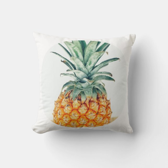 Funky Ananas In Een Cirkel Worp Kussen Cushion (Voorkant)