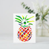 Funky ananas kunst briefkaart (Staand voorkant)