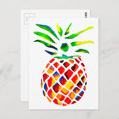 Funky ananas kunst briefkaart (Voorkant / Achterkant)
