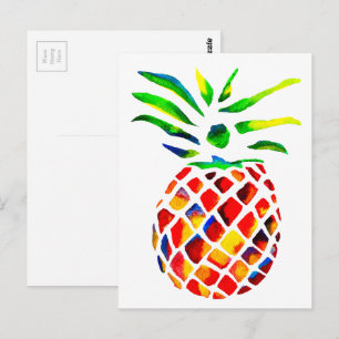 Funky ananas kunst briefkaart
