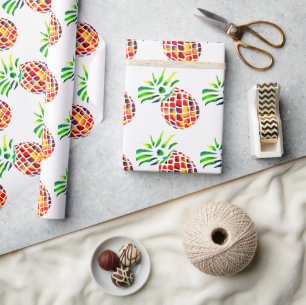 Funky ananas kunst cadeaupapier