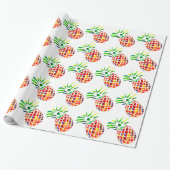 Funky ananas kunst cadeaupapier (Uitgerold)