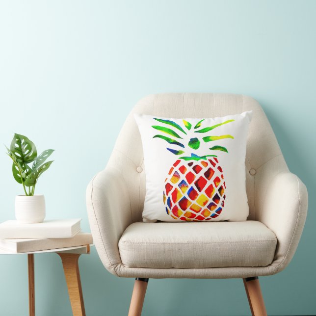 Funky ananas kunst kussen (Stoel)