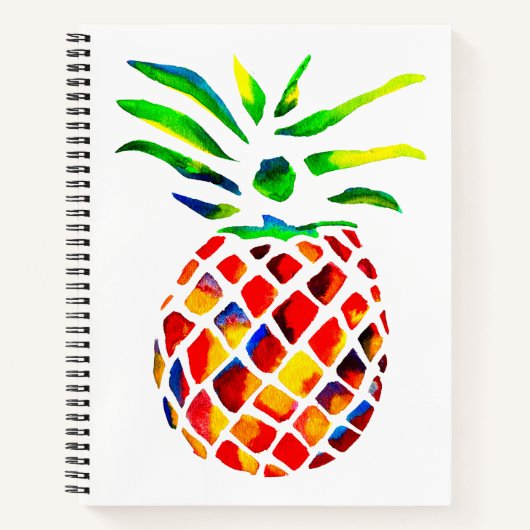 Funky ananas kunst notitieboek (Voorkant)