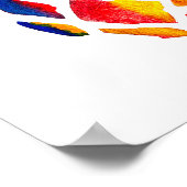 Funky ananas kunst poster (Hoek)