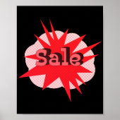 Funky and Edgy Sale Sign. met Vet en Levendig Poster (Voorkant)