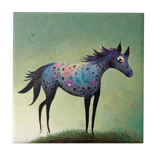 Funky Appaloosa Ceramic Tile Tegeltje (Voorkant)