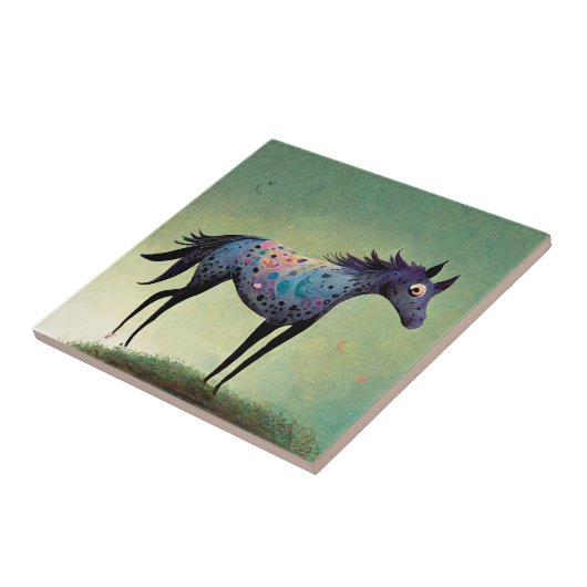 Funky Appaloosa Ceramic Tile Tegeltje (Zijkant)