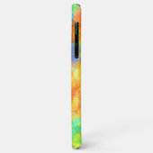 Funky Aqua Blauwe Paarse Roze Oranje Abstracte Kun Case-Mate iPhone Case (Achterkant/links)