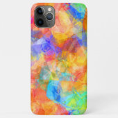 Funky Aqua Blauwe Paarse Roze Oranje Abstracte Kun Case-Mate iPhone Case (Achterkant)