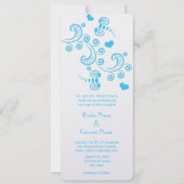 Funky Aqua Blue Butterfly of Bumble Bee Wedding Kaart (Voorkant)