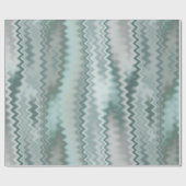 Funky Aqua Random Zig Zag Fractal Patroon Cadeaupapier (Vlak)