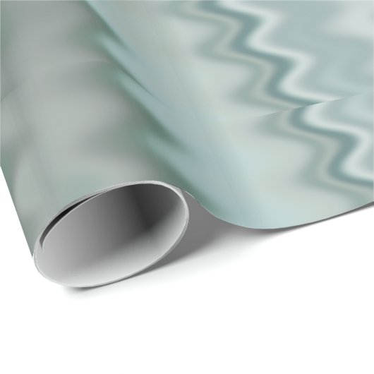 Funky Aqua Random Zig Zag Fractal Patroon Cadeaupapier (Rol Hoek)