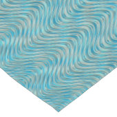 Funky Aqua Turquoise Blue Curved Lines Art Pattern Medium Tafelloper (Hoek)