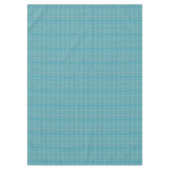 Funky Aqua Turquoise Blue Curved Lines Art Pattern Tafelkleed (Voorkant)