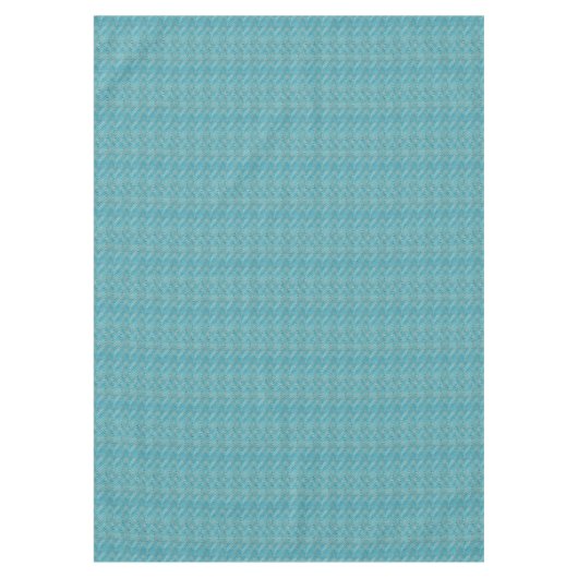 Funky Aqua Turquoise Blue Curved Lines Art Pattern Tafelkleed (Voorkant)