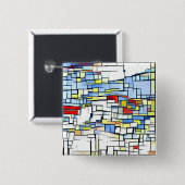 Funky Art Badge Vierkante Button 5,1 Cm (Voorkant /achterkant)