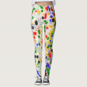 Funky Art Deco Circle Rings Leggings (Voorkant)