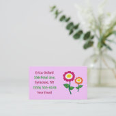 Funky Art Flower Visitekaartjes (Staand voorkant)