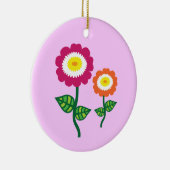 Funky Art Flowers Keramisch Ornament (Rechts)