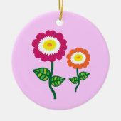 Funky Art Flowers Keramisch Ornament (Voorkant)