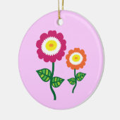 Funky Art Flowers Keramisch Ornament (Links)