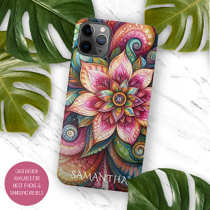 Funky Artistieke Kleurrijke Paisley Bloemrijke Kun Case-Mate iPhone Case
