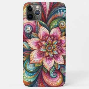 Funky Artistieke Kleurrijke Paisley Bloemrijke Kun Case-Mate iPhone Case