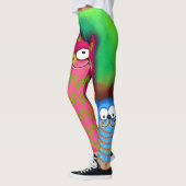 Funky Artsy Colorful Cat Lover Leggings (Links)