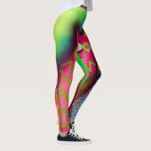 Funky Artsy Colorful Cat Lover Leggings (Rechts)
