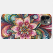 Funky Artsy Kleurrijke Paisley Floral Art Pattern Case-Mate iPhone Case (Achterkant (horizontaal))