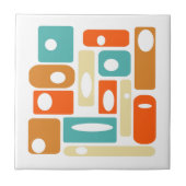 Funky Atomic Age rechthoeken Mid Century Modern Tegeltje (Voorkant)
