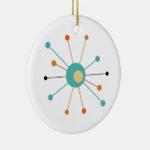 Funky Atomic Age Starburst Mid Century Modern Keramisch Ornament (Rechts)