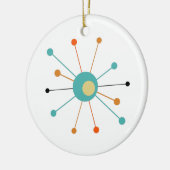 Funky Atomic Age Starburst Mid Century Modern Keramisch Ornament (Links)