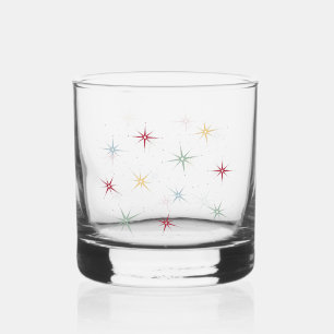 Funky Atomic Age Starburst Mid Century Modern Whisky Glas