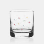 Funky Atomic Age Starburst Mid Century Modern Whisky Glas (Achterkant)