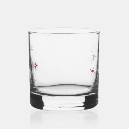 Funky Atomic Age Starburst Mid Century Modern Whisky Glas (Rechts)