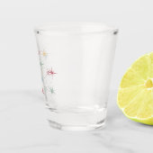Funky Atomic Age Starburst mid Century Retro Shot Glas (Rechts)