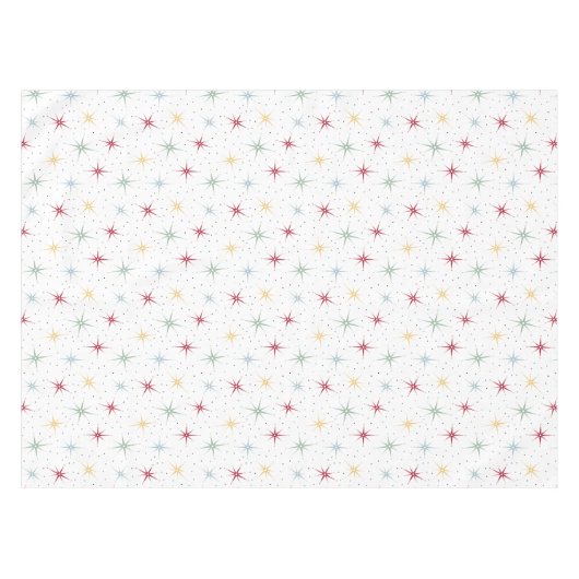 Funky Atomic Age Starburst Mid Mod Pattern Tafelkleed (Voorkant (Horizontaal))