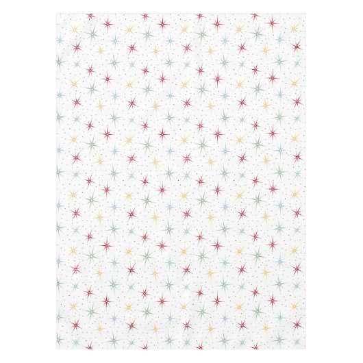 Funky Atomic Age Starburst Mid Mod Pattern Tafelkleed (Voorkant)