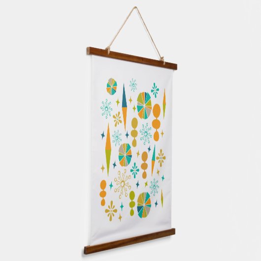 Funky Atomic Age Vormt Starburst Midcentury Hangend Wandkleed (Gebogen)