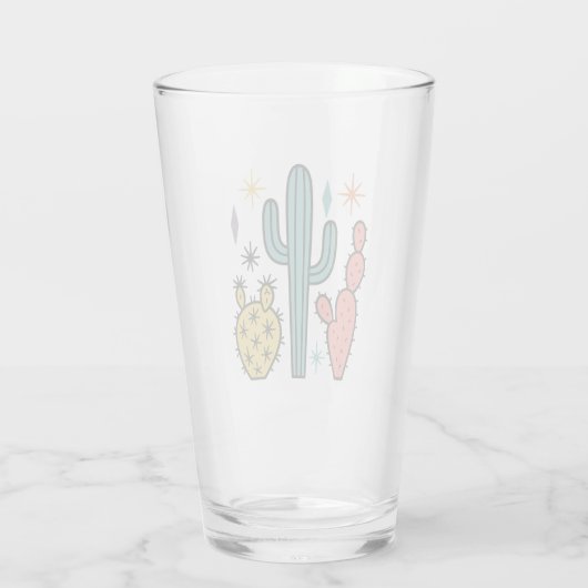 Funky Atomic Cactus Glasses (Set van 2) | retro-mi Glas (Achterkant)