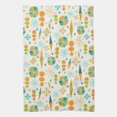 Funky Atomic Era Vormt Starburst Midcentury Theedoek (Verticaal)